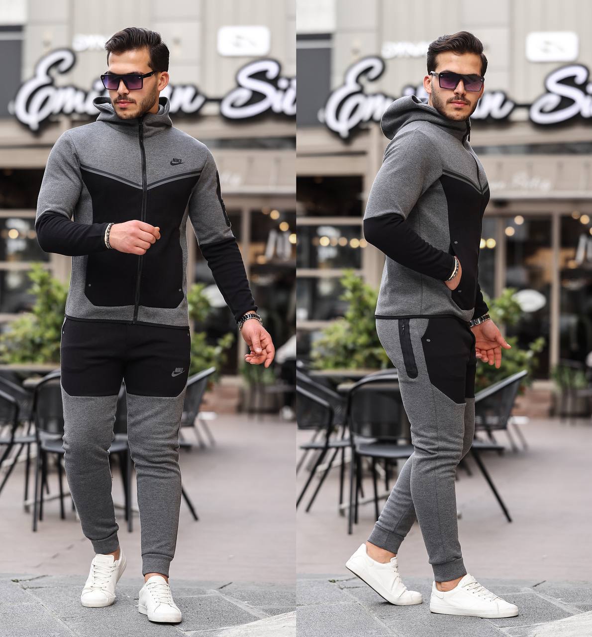 Trening Nike Tech - Negru cu Gri inchis