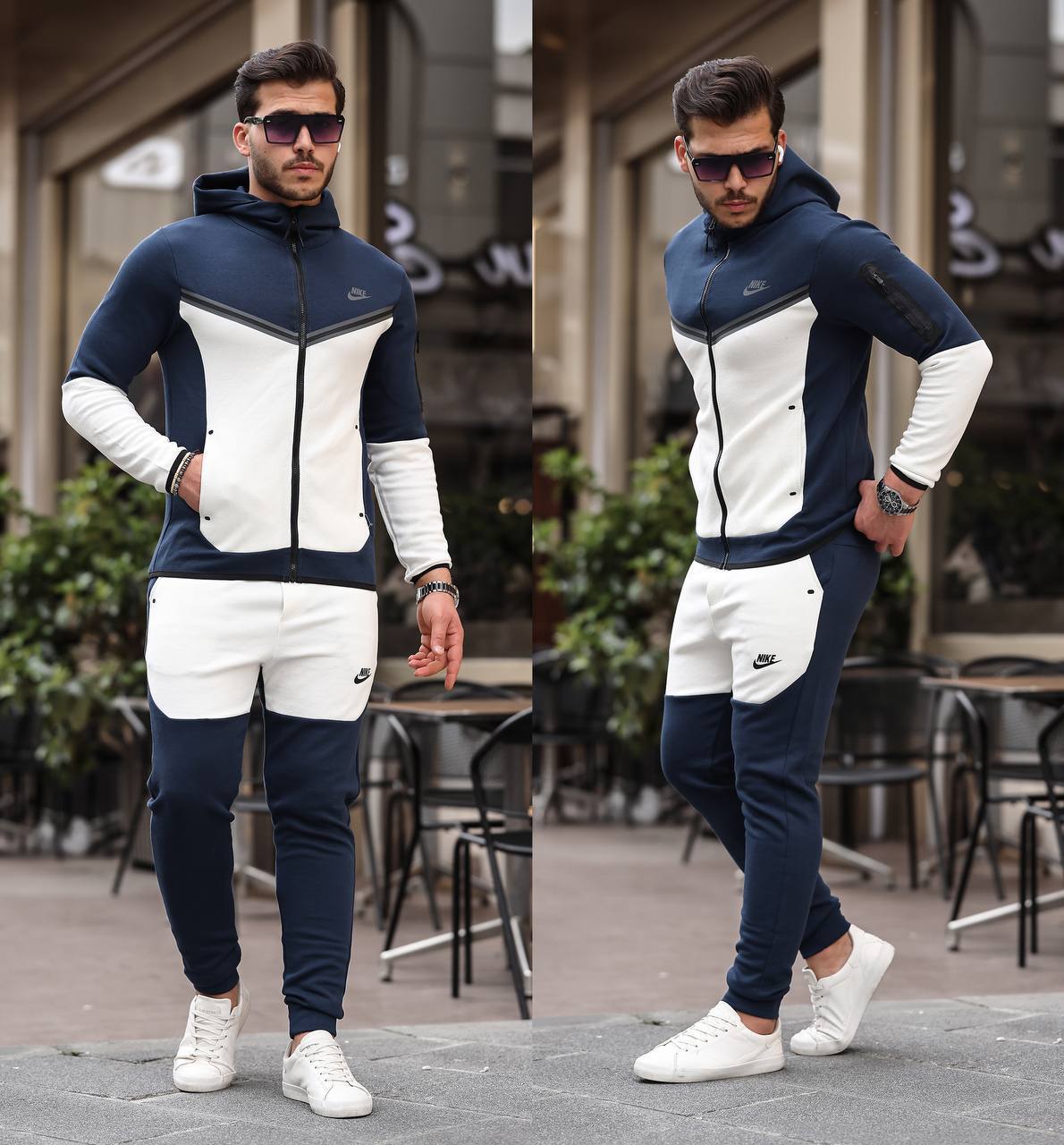 Trening Tech - Albastru cu Alb