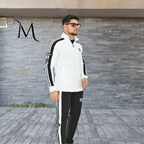 Trening Adidas - Alb cu Dungi Negre